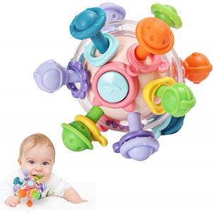 Tdrfl-Jouet Bebe 6 Mois,0-3 Mois 6 9 12 Mois,Jouet Bebe 1 An,Montessori Jeux D Eveil Enfant Hochet Sensorielle Balle,Cadeau Naissance Fille Garçons - Neuf
