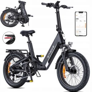 Vélo Électrique Pliant Engwe L20 3.0boost, 250 W, 48 V 13,5 Ah, Pneus 20 Pouces, Couple De 75 Nm, Capteur De Couple, Freins Hydrauliques - Noir - Neuf
