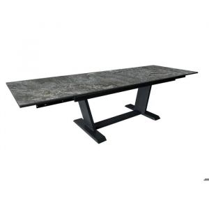 Table De Jardin Extensible Amber En Aluminium/Kedra - 180/230/280 X 100 Cm - Graphite/Lunar - Neuf