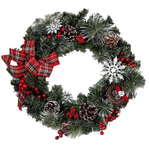 Décoration De Noël Flocon De Pin Cône Arc Fêtes De Simulation - Neuf