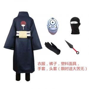 Anime Naruto Uchiha Obito Akatsuki Organisation A Fei Cosplay Vêtements Masque Blanc Homme Mystérieux Accès - Neuf