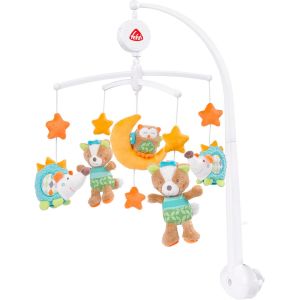 Forest 071214 Mobile Musical Forêt Ronde À Carillon Avec Habitants De La Forêt Mignons Pour Observer Et S¿Étonner À Fixer Au Lit Pour Les Bébés De 0-5 Mois Hauteur : 65 Cm, Ø 40 Cm - Neuf