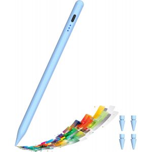 Stylet pour iPad 2018-2024, Pencil pour iPad avec Charge Rapide & Adsorption Magn&eacute;tique, Stylo pour iPad Pro 11""/12,9"" (3-6e)/13""/M4, iPad Air 3-5e/11 M2, iPad 6-10e, iPad Mini 5/6e - Neuf