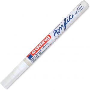 Marqueur Acrylique Fin - Blanc - 1 Feutre Acrylique Imperm&iquest;&iquest;Able - Pointe Ronde Fine 1-2 Mm- Peinture Acrylique Pour Peindre Sur La Toile, Le Papier Kraft, Le Bois Et La Pierre - Neuf