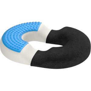 SUBZONAL-Coussin Coccyx Orthop&eacute;dique - de Chaise Bureau - de Si&egrave;ge Ergonomique pour Bureau et Voiture - Bou&eacute;e M&eacute;dicale Ergonomique en Gel et Mousse &agrave; M&eacute;moire de Forme (Noir Velours, Standard) - Neuf