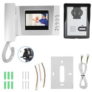 Interphone video filaire avec ecran couleur de 4,3 pouces pour appartement (Royaume-Uni) - Neuf