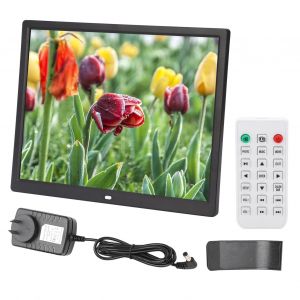Cadre photo numerique HD 15 pouces, resolution 1024 x 768, prise en charge des formats MP3/MP4/images, prise 100 V/240 V. - Neuf