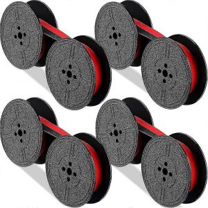 Pack de 4 ruban de machine à écrire Twin Spool Ruban de machine à écrire Encre Twin Spool Pièce de rechange compatible avec Typew - Neuf