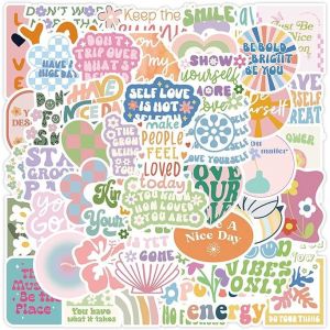 50 Pièces De Danois Type De Couleur Autocollants, Aquarelle Graffiti Autocollants, Livres Interactifs Et Album Photo Clip Art Autocollants, Adapté Pour Les Téléphones Mobiles, D'un Réfrigérateur - Neuf