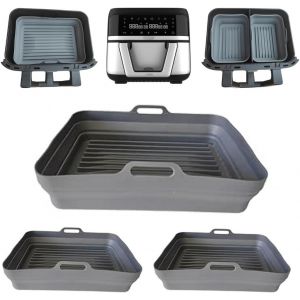 Moule En Silicone Rectangulaire Pour Friteuse À Air. Compatible Avec Cecofry Dual 9000. Accessoires Pour Friteuse À Air, Moule Rectangulaire Pliable Sans Bpa, 1 Unité. - Neuf