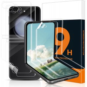 JGD-2 Pi&egrave;ces Verre Tremp&eacute; pour Samsung Galaxy Z Flip 6 5G, Doux TPU Film Protection &eacute;cran Compatible avec Samsung Galaxy Z Flip 6 5G Verre Protection, Haut D&eacute;finition Doux Vitre Protection - Neuf