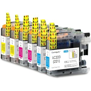 ERYI-Lc-223Xl Cartouches D'Encre Compatible Avec Brother Lc223 Xl Lc223Xl Lc221 Couleur, Pour Mfc-J4420Dw J4620Dw J4625Dw J480Dw J5320Dw J5620Dw J5720Dw J680Dw J880Dw Dcp-J4120Dw J562Dw - Neuf