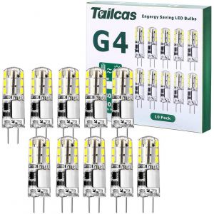 Ampoule G4 Led 1.5w 12v, Led Lampe Lumière Blanc Froid (20w Ampoules Halogène Équivalent) Ac/Dc 220-240v Pour Éclairage De Plafond, Cuisine, Paquet De 10[Amp740454] - Neuf