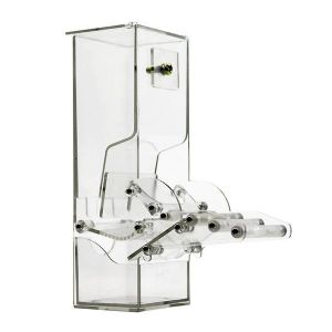 Mangeoire Automatique Haut De Gamme Pour Petits Oiseaux ¿ Conteneur En Acrylique Durable Avec Perchoir, Facile À Nettoyer, Capacité De 400 G - Neuf