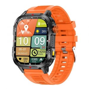 1100Mah Batterie Ext&eacute;rieur Montre Intelligente Hommes Lampe De Poche Led Message Push Moniteur De Sant&eacute; &Eacute;tanche Bt Appel Smartwatch Femmes Boussole.Bkors. - Neuf