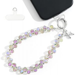 Tianyi-Cordon De T&eacute;l&eacute;phone Et Dragonne Avec Languette D'attache S&eacute;curis&eacute;e, Breloque Chien Ballon En Gel&eacute;e, Mains Libres Pour Femme, Cadeau De Saint-Valentin/D'anniversaire (Bo&icirc;te Haut De Gamme Inclus - Neuf