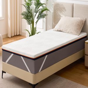 Ulteronixshop-Surmatelas M&eacute;moire de Forme 80x200cm &iquest; 7.5CM Gel Infus&eacute;, Mousse Haute Densit&eacute;, Surmatelas Ergonomique Respirant avec Housse Hypoallerg&eacute;nique Amovible et Lavable - Neuf