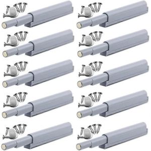 Loquets magnétiques à ouverture par pression Les loquets magnétiques à ouverture poussée ouvrent et ferment la porte d'une simple pression (10 pièces) - Neuf