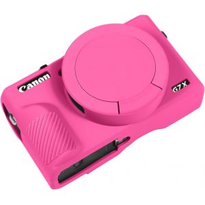 G7X3 Étui de protection en silicone souple pour appareil photo numérique Canon G7 X Mark III,rouge foncé,Standard,Étui G7X3 - Neuf