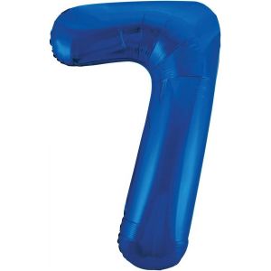Sjzg-Party - 55747 - Ballon G&eacute;ant - Num&eacute;ro 7 - 86 Cm - Bleu - Neuf