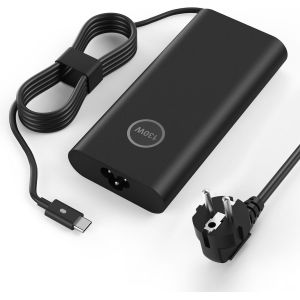 130W Chargeur USB C pour Dell XPS 9500 9510 9520 9530 9575 9700 9710 9720 9730 Precision 5550 5750 3560 3550 3561 2in1 Latitude 7410 7310 5420 5510 5511 5520 5320 5310 20V 6.5A Adaptateur Secteur - Neuf
