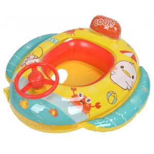 HJLIAN Bouee de natation gonflable pour bebe avec volant, accessoire de piscine pour enfants de 1 a 6 ans - Neuf