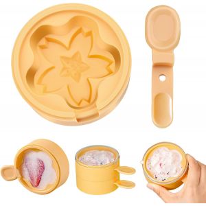 Eryi-Moules À Glace, 2 Moule Glace Silicone Batonnet | Deux Formes Fleurs Moule Glace À L'eau | Popsicle Moule Qualité Alimentaire Avec Bâtonnet | Batonnet Glace - Jaune - Neuf