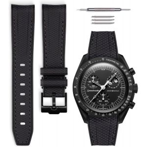 Kal-Bracelet De Montre Caoutchouc Compatible Avec Omega X Swatch Moonswatch 20mm - Neuf