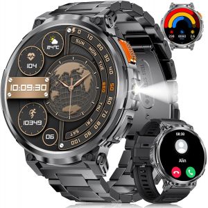 Montre Connectée Avec Appel Bluetooth,1,85"" Hd Grand Écran, 730mah Batterie Montre Connectee Homme, 120 + Modes Sportifs/Ip68 Etanche/Fréquence Cardiaque 24/7, Android Ios Smart Watch Homme - Neuf