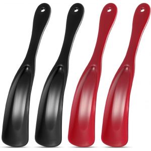 Pack De 4 En Plastique De Chaussure De Cornes Pour Les Hommes Et Les Femmes Avec Trou D'accrochage, Le Rouge Et Le Noir - Neuf