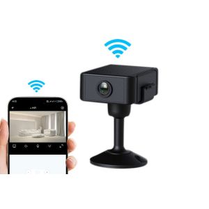 Mini cam&eacute;ra de s&eacute;curit&eacute; sans fil avec d&eacute;tection de mouvement et vision nocturne - Neuf