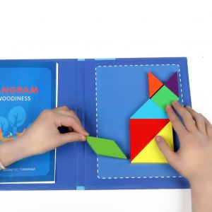 Magn&eacute;tique Tangram Puzzles Jeu Iq Livre Casse-T&ecirc;te &Eacute;ducation Enfants Jouet - Neuf