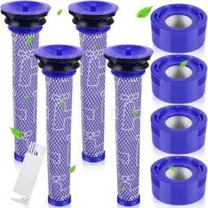 Filtre V8 pour Dyson 8 pièces V7 V8 Pré-Filtre et Filtre Moteur pour Dyson V8 V7 Animal Plus Extra Absolute Fluffy Aspirateur - Neuf