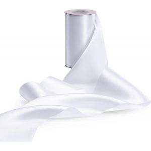 Ruban De Satin Blanc Double Face De 10 Cm De Large Pour Emballage Cadeau, Écharpes De Chaise, Fête De Mariage, Décoration De Noeuds, Bouquet De Fleurs Et Plus Encore - 9,1 M - Neuf
