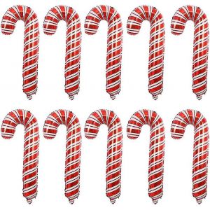 No&euml;l, Canne En Bonbon Accessoires Candy Cane D&eacute;corations De F&ecirc;te Rouge En Aluminium Gonflable De Boule De No&euml;l - Neuf
