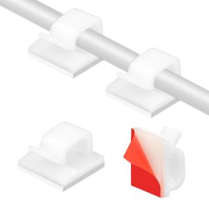 MEVRONISSHOP-Attache Cable Adhesif,Clips Cable,Cable Management,Rangement Cable Bureau,Serre Cable Plastique,Fixer Sans Percer,Accroche Cable,Attache Murale Sans Percer,C&acirc;ble Management,Fixation Cabl - Neuf