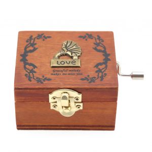 Mini Boite A Musique A Manivelle En Bois Vintage, Mecanique, Classique, Cadeau D'anniversaire - Neuf