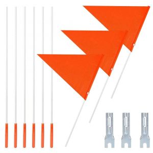Kal-3 Pièces Drapeau De Vélo Pour Enfant, Drapeau De Sécurité Drapeau De Vélo De Sécurité Avec Support De Montage De Vélo Pour Enfant Hauteur Réglable Fanion De Vélo Pour Remorque, Camions, Vtt - Neuf
