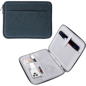 Eryi-Housse Tablette 9-11 Pouces Compatible Avec Pad Air M2 2024, Ipad Pro 11 M4 2024, Ipad Air 5/4/3/2/1, Ipad 10/9/8/7 Gén 10,2, Galaxy Tab S9 11"" 2023, Sacoche Avec Multi-Fentes, Indigo - Neuf