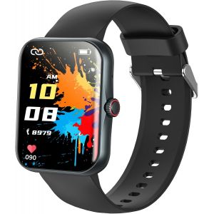 Shou-Fitness Tracker Montre Connectée Enfant,1,83"" Smartwatch Montre Intelligente Avec 100+ Modes De Sport Bluetooth Podomètre Moniteur De Sommeil Cadeau Ado Garçon Fille 6-16 Ans,Glossy Black - Neuf