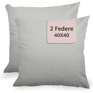CAUC-Housses de coussin pour canap&eacute; 40 x 40 cm u2013 Housse de coussin 40 x 40 cm u2013 Taie d'oreiller pour canap&eacute; et chambre u2013 Taies d'oreiller d&eacute;coratives 2 pi&egrave;ces Gris clair - Neuf