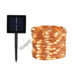Guirlande Lumineuse Solaire De 300 Led, 32 M, Lumi&egrave;re Chaude, Pour Jardin Ext&eacute;rieur - Neuf