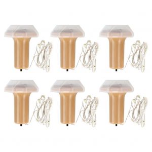 Hjlian Lot De 6 Guirlandes Lumineuses Solaires Colorees A Led Pour Bouteille De Vin En Verre, Luminaire Decoratif D'ambiance, Ideal Pour Une Fete, Noel Ou Un Paysage - Neuf