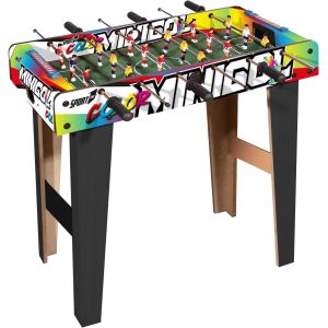 KALTD-Sport1 Football Intérieur Mini But Avec Jambes.Soccer De Baby-Foot D'Intérieur En Mdf,Dimensions 69X37X65 Cm.Carte De Maison Avec 6 Tiges Passantes.Marquages Et Balles Incluses.Multicolor. - Neuf