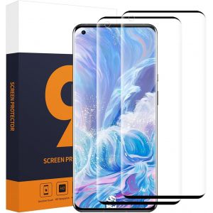 Kal-Lot De 2 Films De Protection D'écran En Verre Blindé Pour Oneplus 10 Pro 5g, Bord Noir 3d, Anti-Bulles, Ultra Résistant, Anti-Traces De Doigts, Oneplus 10 Pro - Neuf
