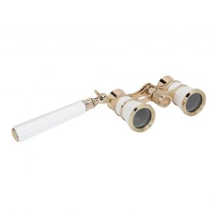 Lunettes d'opéra portables en métal 3X25 avec poignée pour regarder des pièces de théâtre et des performances artistiques - Neuf