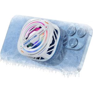 Refroidisseur Magnétique Pour Téléphone Portable, Léger Et Rvb, Radiateur De Téléphone Portable Avec Plus Grande Zone De Refroidissement Pour Téléphone/Tablette/Ipad (Blanc)[Z280] - Neuf