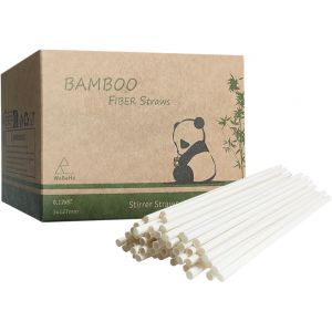 Lot De 1000 Pailles En Bambou Cocktail, 5"" Courtes Agitateurs Pour Boissons &Agrave; Base De Caf&eacute;, Pailles En Bambou Jetable Pour Boissons Courtes, Biod&eacute;gradables, &Eacute;cologiques Et 100% Naturelles - Neuf