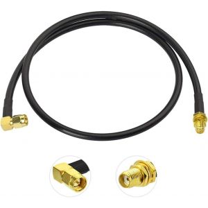 C&acirc;ble Rallonge SMA Antenne VHF UHF 1 m SMA M&acirc;le Coud&eacute; vers Femelle RG58 pour Radio Amateur Talkie-walkie Radio VHF Marine Kenwood BaoFeng Wouxun Icom Yaesu Vertex Standard Horizon - Neuf