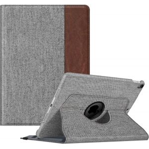 Coque Compactible avec iPad Air 3&egrave;me G&eacute;n&eacute;ration 2019 / iPad Pro 2017 10.5 Pouces - [Rangement de Stylet] Coque Rotative &agrave; 360&deg; Etui Housse Sommeil/R&eacute;veil Automatique, Denim Gris - Neuf